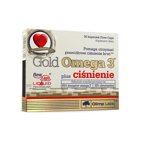 OLIMP Gold Omega 3 Plus пищевая добавка от давления, 30 капсул