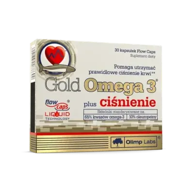 OLIMP Gold Omega 3 Plus пищевая добавка от давления, 30 капсул