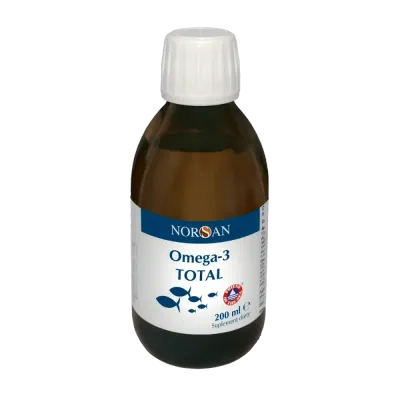 Norsan Omega-3 Total - натуральный ароматизированный жидкий рыбий жир с витамином D, 200 мл