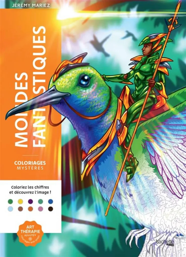 Hachette раскраска по номерам Coloriages mystères - Mondes fantastiques