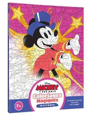 Hachette  раскраска по номерам  MICKEY ET SES AMIS - Coloriages Magiques - Mystères (7+) - Disney Junior