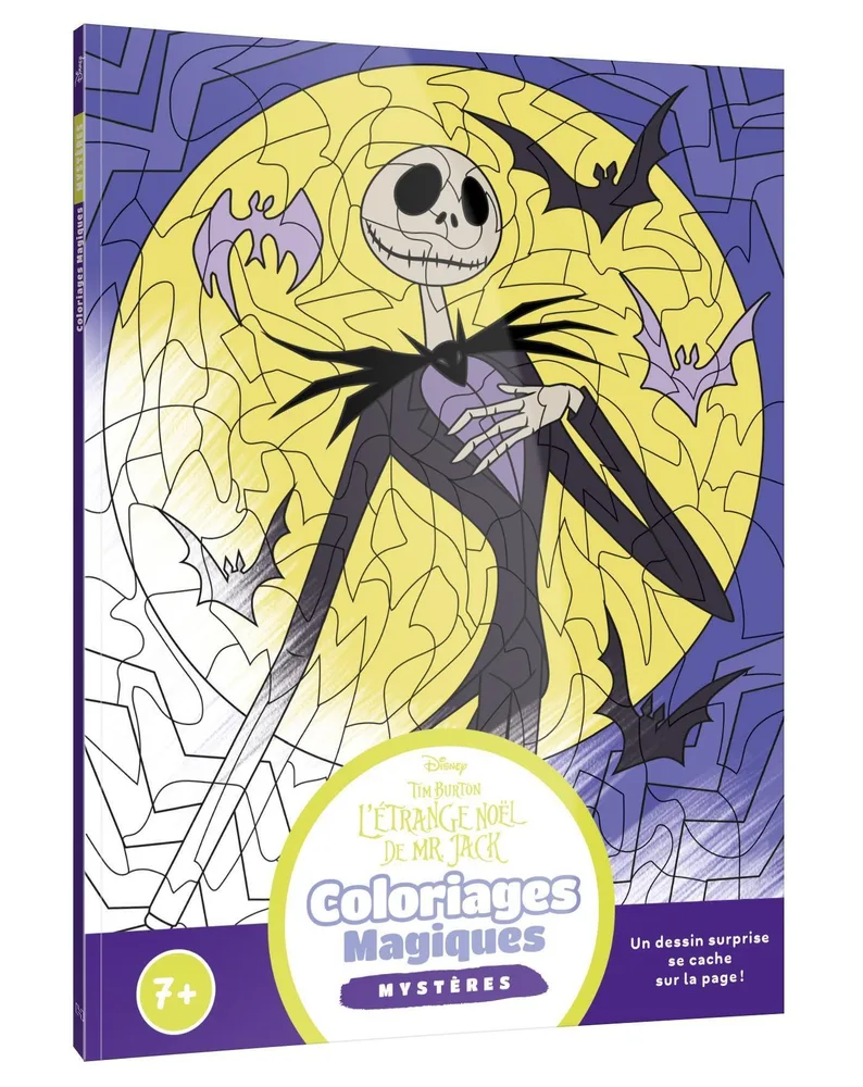 Hachette раскраска по номерам L'ÉTRANGE NOËL DE MR JACK - Coloriages magiques - Mystères (7+) - Disney