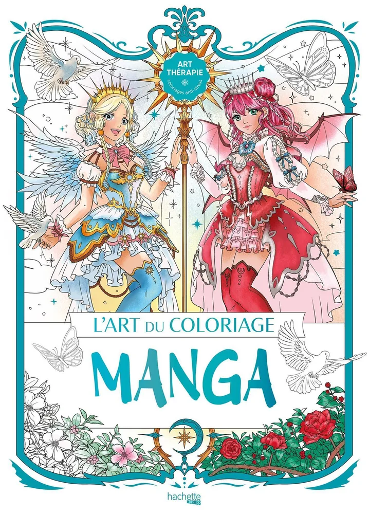 Hachette раскраска по номерам L'art du coloriage manga