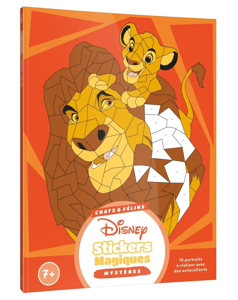 Hachette раскраска по номерам DISNEY - Mes stickers magiques - Mystères (7+) - Chats et félins