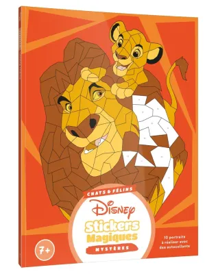 Hachette  раскраска по номерам  DISNEY - Mes stickers magiques - Mystères (7+) - Chats et félins