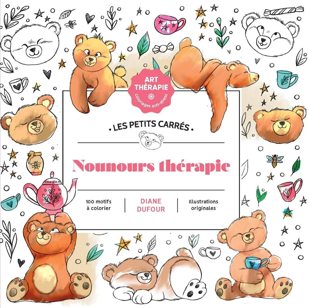 Hachette раскраска по номерам Nounours thérapie
