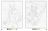 Hachette раскраска по номерам SPIDER-MAN - Coloriages magiques - Trompe-l'oeil (7+) - Héros contre Vilains - MARVEL — фото 3