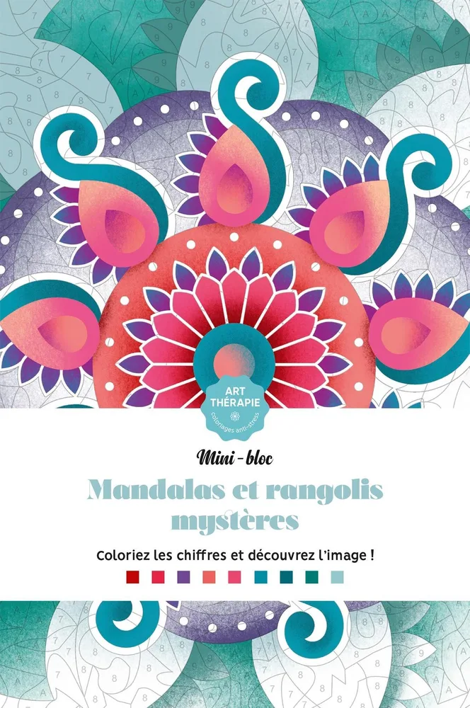 Hachette раскраска по номерам Mandalas et rangolis Mystères