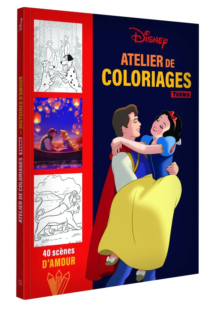 Hachette раскраска по номерам DISNEY TEENS - Atelier de coloriages - Histoires d'amour