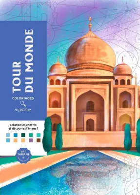 Hachette  раскраска по номерам  Coloriages mystères - Tour du monde