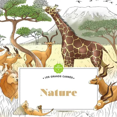 Hachette/ раскраска по номерам/ Les carrés d'Art-thérapie Nature
