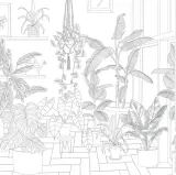 Hachette/ раскраска по номерам/ Les petits carrés d'Art-thérapie Fleurs et jardins — фото 3