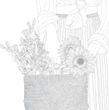 Hachette/ раскраска по номерам/ Les petits carrés d'Art-thérapie Fleurs et jardins — фото 5