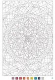 Hachette/ раскраска по номерам/ Coloriages mystères - Mandalas — фото 4