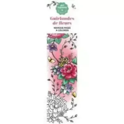Hachette/ раскраска по номерам/ Marque-pages Guirlandes de fleurs