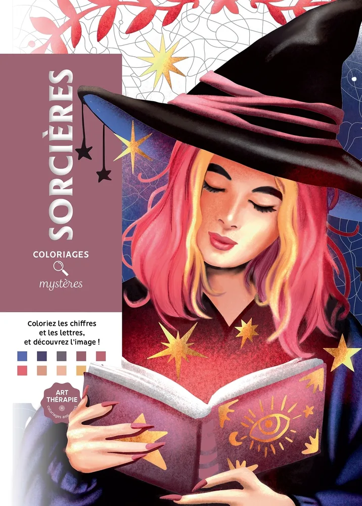 Hachette/ раскраска по номерам/ Coloriages mystères - Sorcières