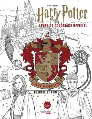 Hachette/ раскраска по номерам/ Harry Potter - Gryffondor - le livre de coloriage officiel