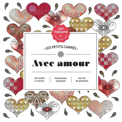 Hachette/ раскраска по номерам/ Les petits carrés d'Art-thérapie Avec amour