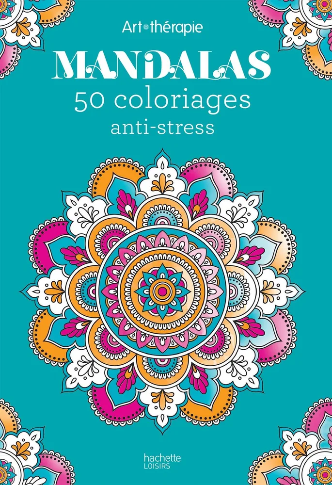 Hachette/ раскраска по номерам/ Mandalas 50 coloriages anti-stress