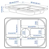 IKEA TROFAST (ИКЕА ТРУФАСТ) — Поднос с отделениями, красный, 42x30x5 см — фото 5