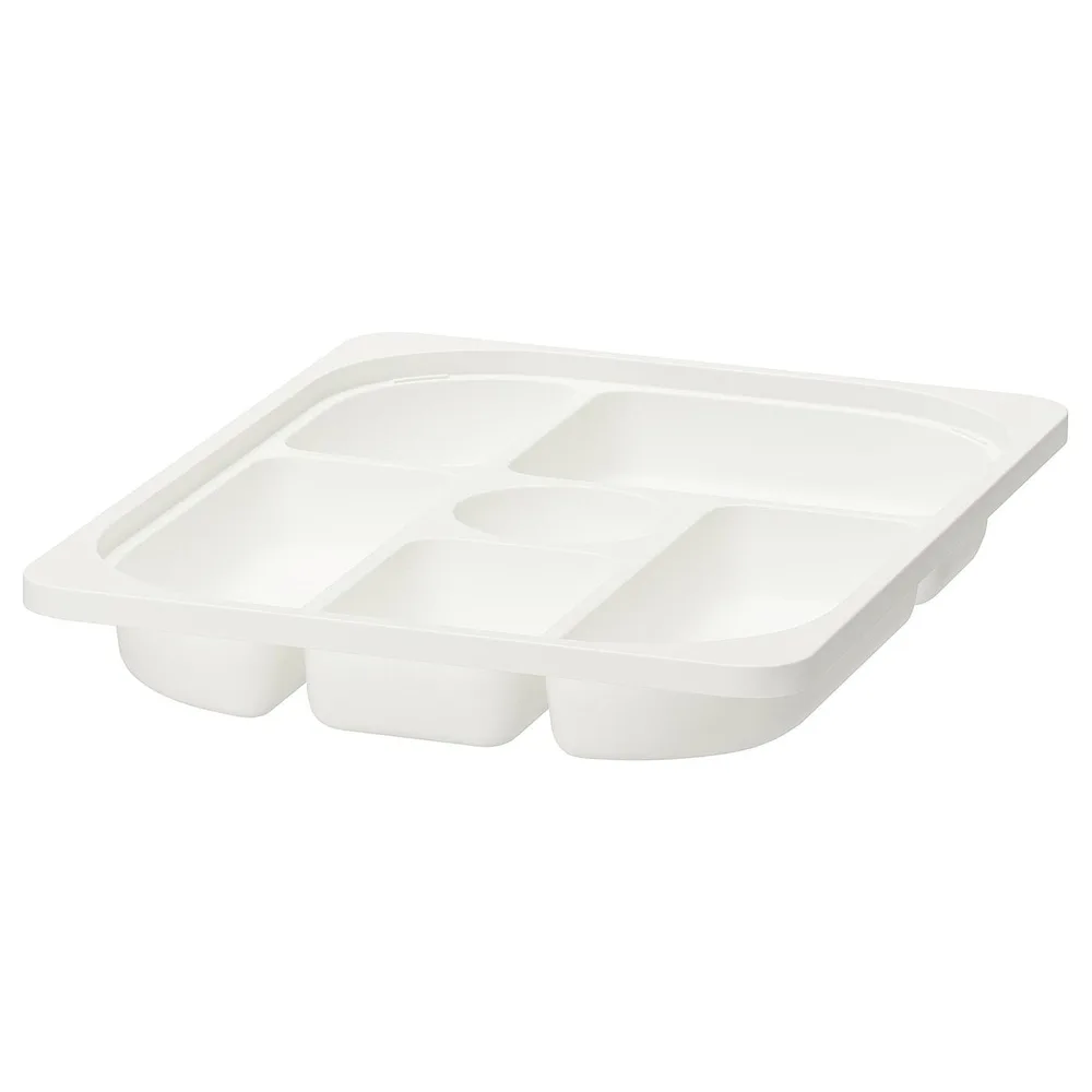 IKEA TROFAST (ИКЕА ТРУФАСТ) — Поднос с отделениями, белый, 42x30x5 см