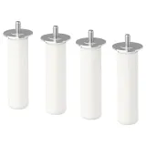 IKEA LÄTTHET (ИКЕА ЛЭТТЕТ) — Ножка, белый/металлик, 11 см — фото 1