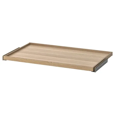 IKEA KOMPLEMENT (ИКЕА КОМПЛИМЕНТ) — Выдвижной поднос, дуб, окрашенный в белый цвет, 100x58 см
