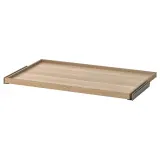 IKEA KOMPLEMENT (ИКЕА КОМПЛИМЕНТ) — Выдвижной поднос, дуб, окрашенный в белый цвет, 100x58 см — фото 1