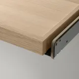 IKEA KOMPLEMENT (ИКЕА КОМПЛИМЕНТ) — Выдвижной поднос, дуб, окрашенный в белый цвет, 100x58 см — фото 5