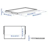 IKEA KOMPLEMENT (ИКЕА КОМПЛИМЕНТ) — Выдвижной поднос, дуб, окрашенный в белый цвет, 100x58 см — фото 6
