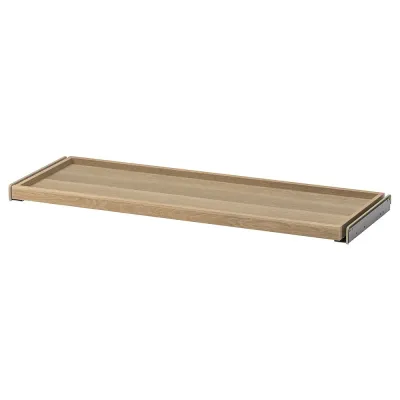 IKEA KOMPLEMENT (ИКЕА КОМПЛИМЕНТ) — Выдвижной поднос, дуб, окрашенный в белый цвет, 100x35 см