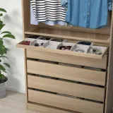 IKEA KOMPLEMENT (ИКЕА КОМПЛИМЕНТ) — Выдвижной поднос, дуб, окрашенный в белый цвет, 100x35 см — фото 2