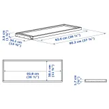 IKEA KOMPLEMENT (ИКЕА КОМПЛИМЕНТ) — Выдвижной поднос, темно-серый, 100x35 см — фото 3