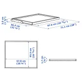 IKEA KOMPLEMENT (ИКЕА КОМПЛИМЕНТ) — Выдвижной поднос, темно-серый, 75x58 см — фото 2