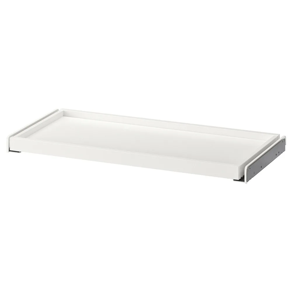 IKEA KOMPLEMENT (ИКЕА КОМПЛИМЕНТ) — Выдвижной поднос, белый, 75x35 см