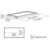 IKEA KOMPLEMENT (ИКЕА КОМПЛИМЕНТ) — Выдвижной поднос, белый, 75x35 см — фото 5