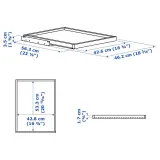 IKEA KOMPLEMENT (ИКЕА КОМПЛИМЕНТ) — Выдвижной поднос, белый, 50x58 см — фото 5