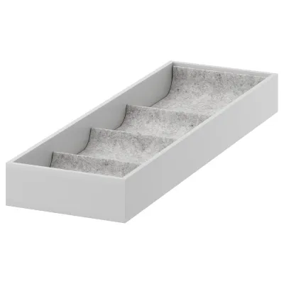IKEA KOMPLEMENT (ИКЕА КОМПЛИМЕНТ) — Вкладыш с 4 отделениями, светло-серый, 15x53x5 см