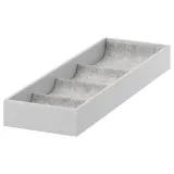 IKEA KOMPLEMENT (ИКЕА КОМПЛИМЕНТ) — Вкладыш с 4 отделениями, светло-серый, 15x53x5 см — фото 1