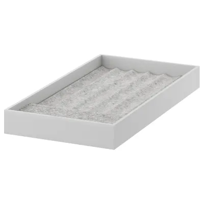 IKEA KOMPLEMENT (ИКЕА КОМПЛИМЕНТ) — Лоток для украшений, светло-серый, 25x53x5 см