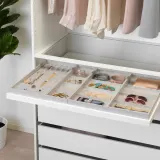 IKEA KOMPLEMENT (ИКЕА КОМПЛИМЕНТ) — Лоток для украшений, светло-серый, 25x53x5 см — фото 2