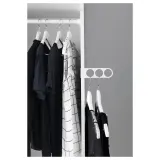 IKEA KOMPLEMENT (ИКЕА КОМПЛИМЕНТ) — Вешалка и перекладина для одежды, белый, 17x5 см — фото 2