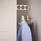 IKEA KOMPLEMENT (ИКЕА КОМПЛИМЕНТ) — Вешалка и перекладина для одежды, белый, 17x5 см — фото 5