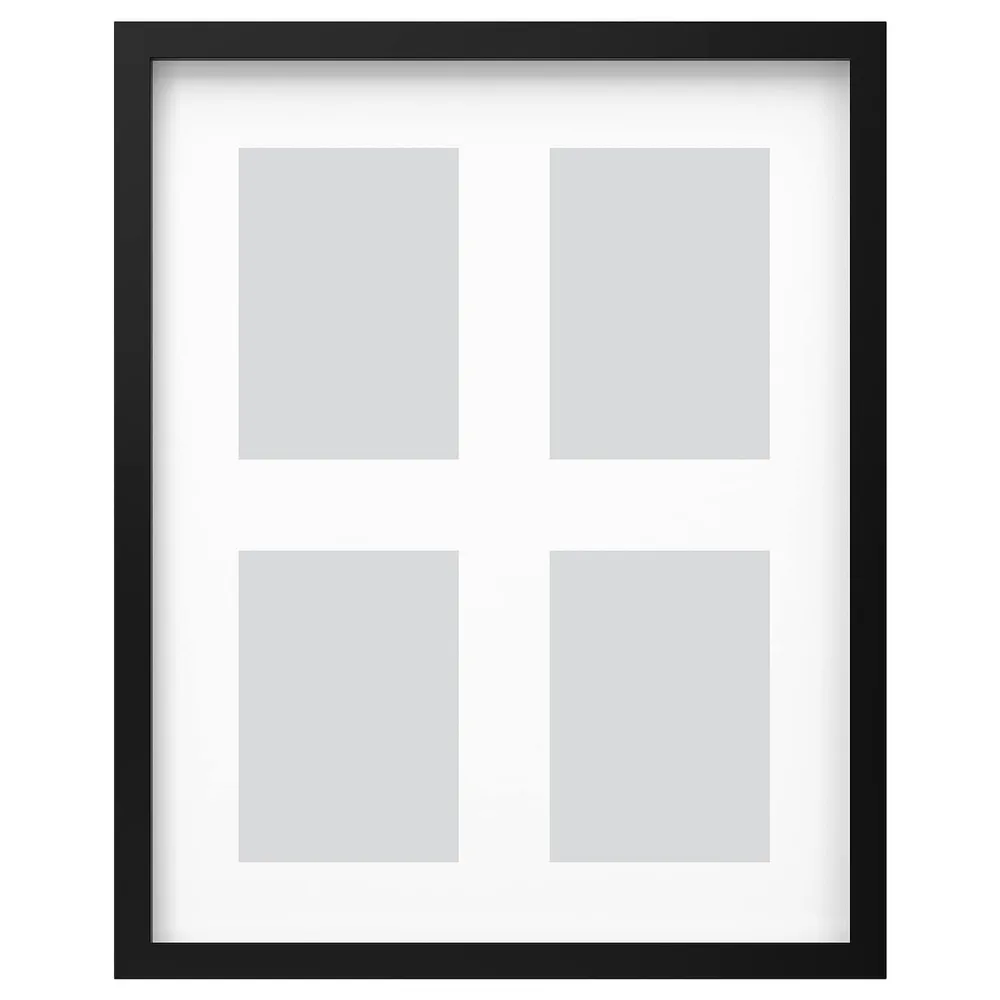 IKEA RÖDALM (ИКЕА РОДАЛМ) — Фоторамка для 4 фотографий, черная, 40x50 см