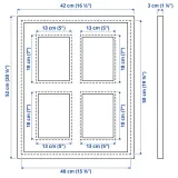 IKEA RÖDALM (ИКЕА РОДАЛМ) — Фоторамка для 4 фотографий, черная, 40x50 см — фото 6