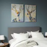 IKEA PJÄTTERYD (ИКЕА ПЙЭТТЕРУД) — Изображение, разноцветные олени, 50x70 см — фото 3