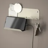 IKEA HAVREKROSS (ИКЕА ХАВРЕКРОСС) — Настенный органайзер с крючками, светло-серо-бежевый, 23x13 см — фото 4