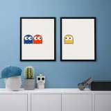 IKEA BILD (ИКЕА БИЛД) — Плакат, разноцветные призраки, 40x50 см — фото 2
