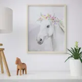IKEA BILD (ИКЕА БИЛД) — Плакат, единорог с цветами, 40x50 см — фото 2