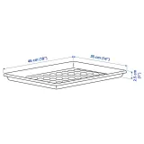 IKEA BAGGMUCK (ИКЕА БАГГМУСК) — Коврик для обуви, внутренний/наружный/серый, 46x35 см — фото 6